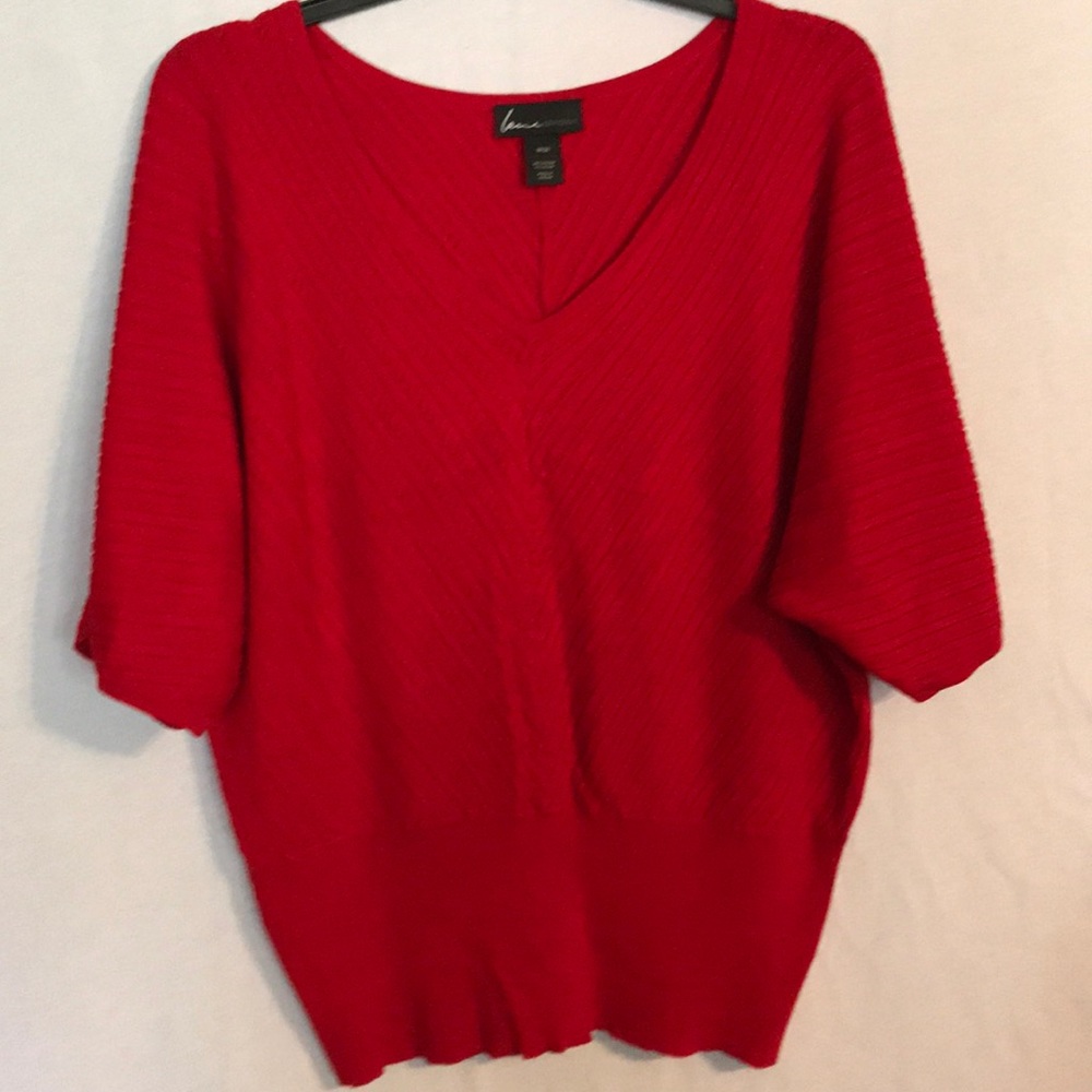 Textured Red Sweater.